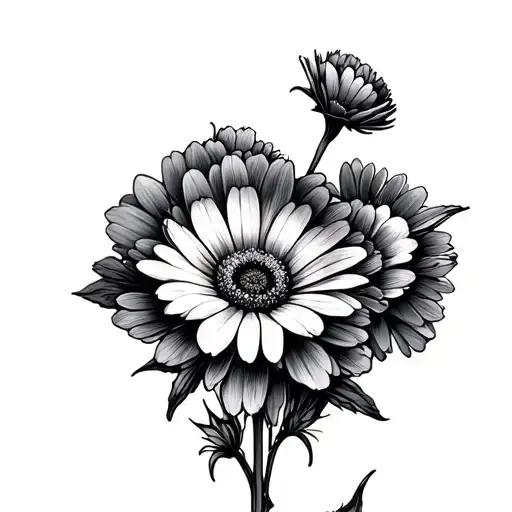 Carnations And Daisy