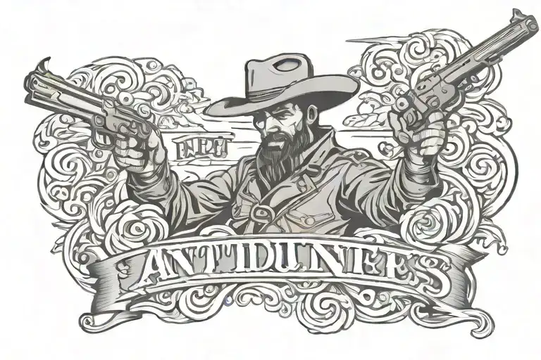 My Last Name Antunes In A Western Outlaw Gunslinger