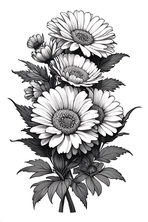 Carnations And Daisy