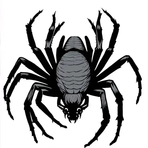 Spider On Back And Stomach