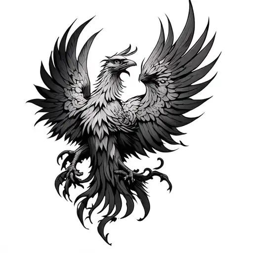 Phoenix Lineart