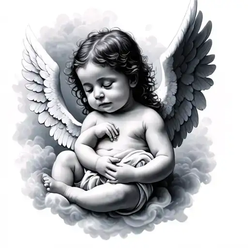Baby Angel In Clounds