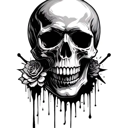 Skull And Paint Brush Transforming