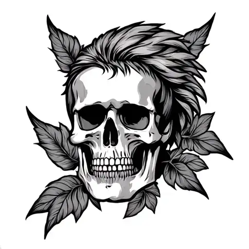 American Traditional In Black And Grey Tattoo Design