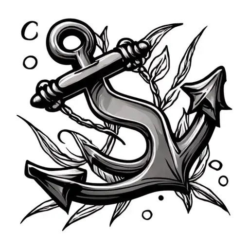 Anchor With Letter S