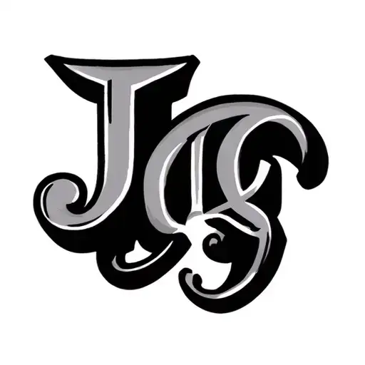 Letter Tattoo That Includes Jadgg Individual Letters In A Straight Line