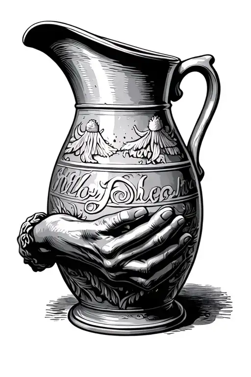 Atlas Greek Good Holding Jug Of Water
