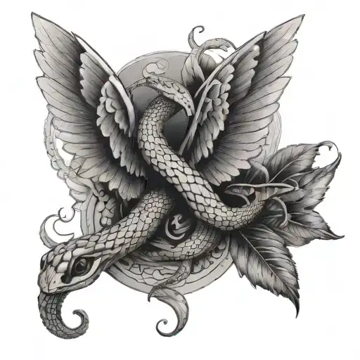 Little Snake With Beauty Wings