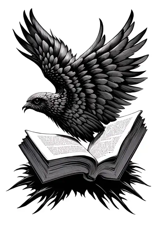 Fantasy Book Wings Mandala