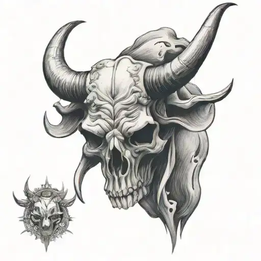 Long Horn Bull Scull