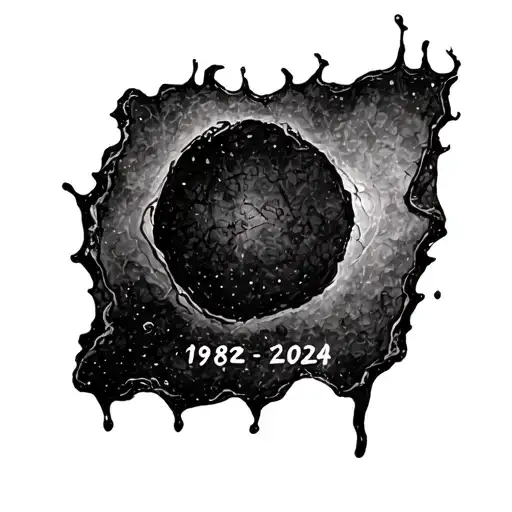 Burned Piece Od Paper With Date 1982-2024