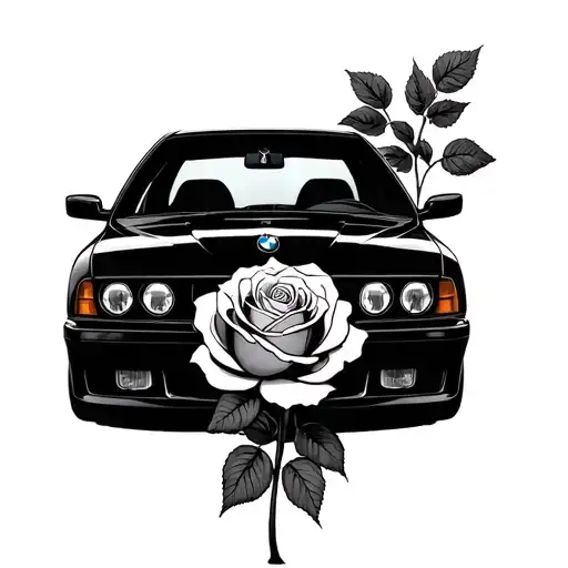 Bmw And Rose