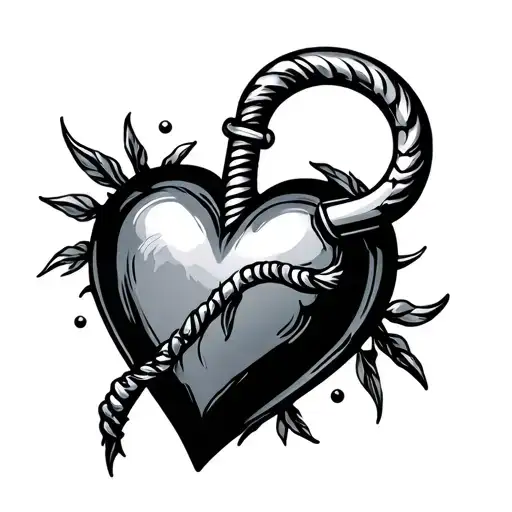 Anchor Piercing A Heart