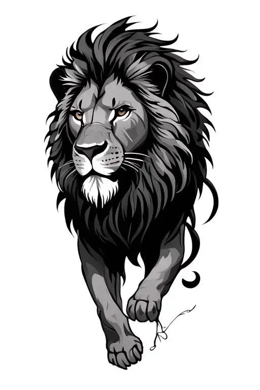 Lion With Semi Oriental Style