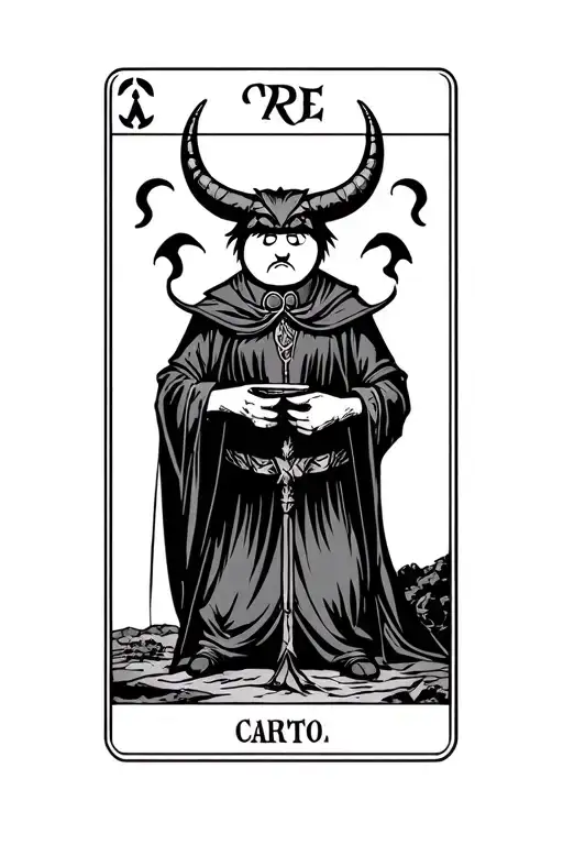 Eric Cartman As The Devil Tarot Card