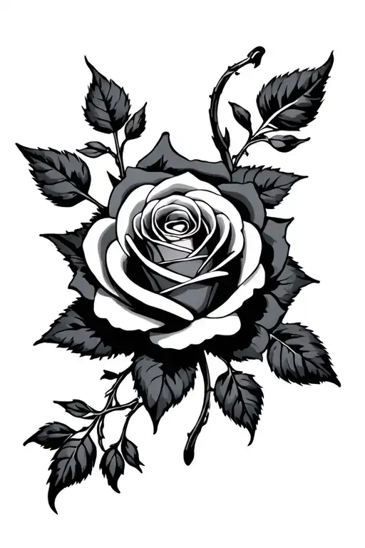 Gothic Rose Intertwined