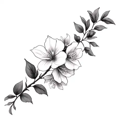 Sicilian Olive Branch Sweet Pea Flowers Wrap Vine