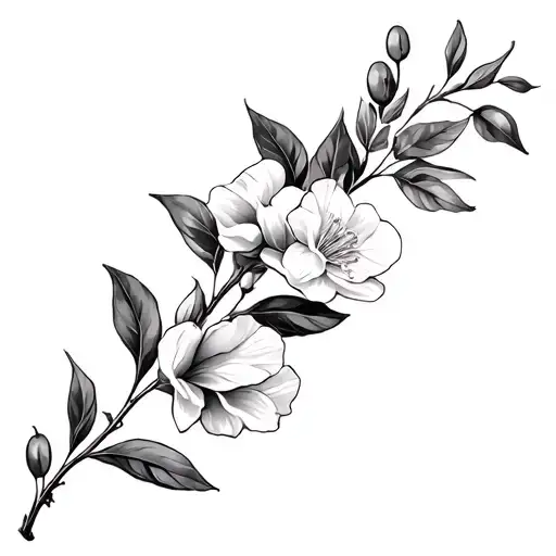 Sicilian Olive Branch Sweet Pea Flowers Wrap Vine