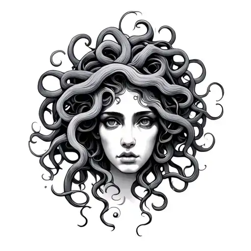 Medusa Tattoo On Foot