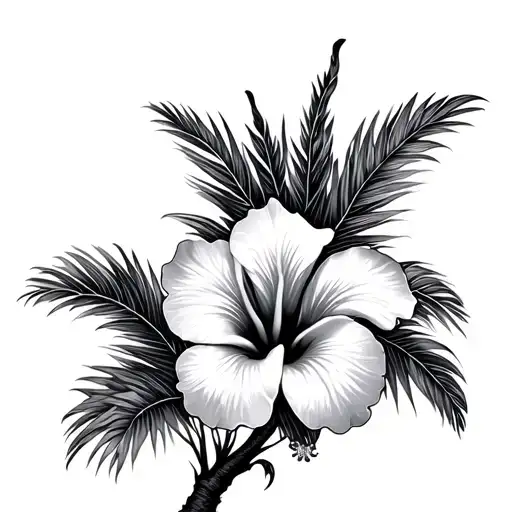 Palm Tree Flower Hibiscus