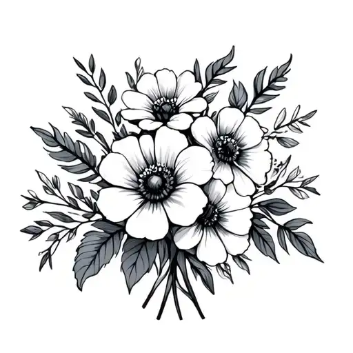 November And May Birth Flower Bouquet