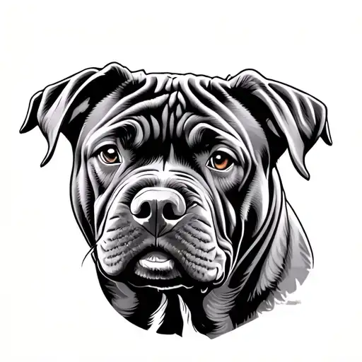 Shar-pei And Lab Dog