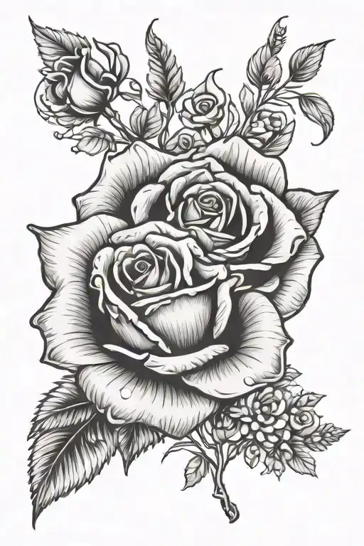 Rose And Lavender Intertwined