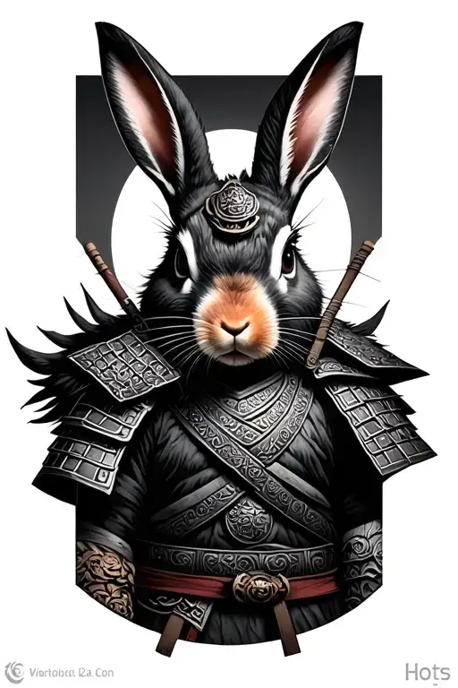 Rabbit Samurai Warrior