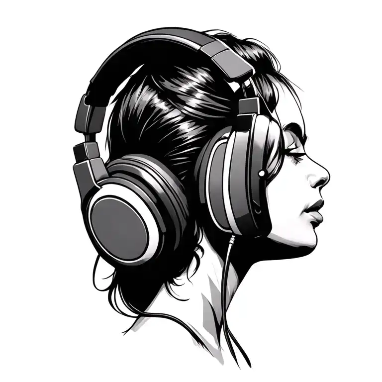 Listening To Headphones