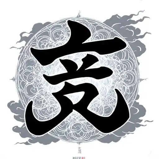 Letter Heaven In Kanji Symbol