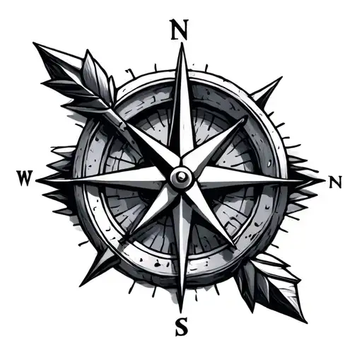 Arrow And Simple Compass