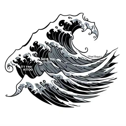 Wave Merging To Bible Verse Written