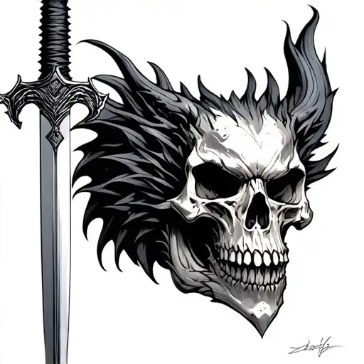 Dragon Sword Skull