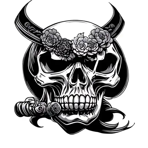Japanese Samarai Skull