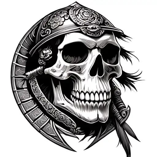 Japanese Samurai Skull
