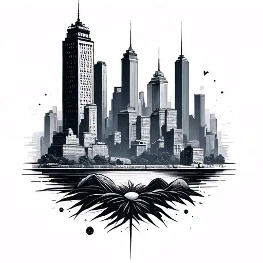 Urban Small Tattos Minimal Line Art