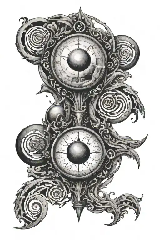 Hekate's Battle Torch With Triple Moon Phases