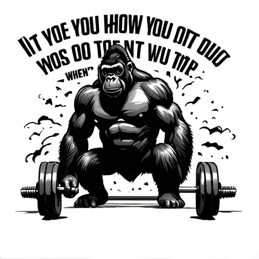Bible Verse With Gorilla Lifting Weights