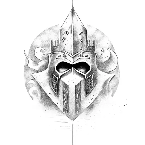 Dark Fantasy Knight Castle Moon Starsn Night