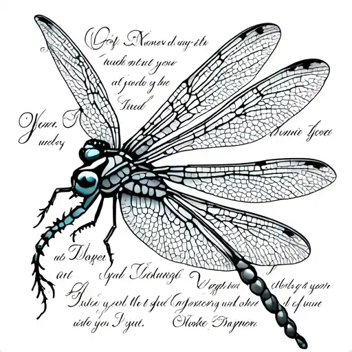 Dragonfly Memorial Tattoo With Words