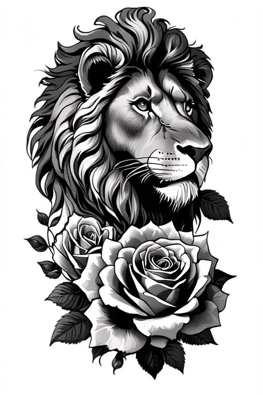 Roses And Lion