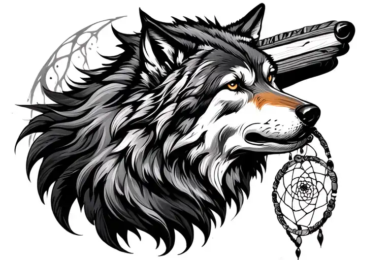 Wolf Dream Catcher