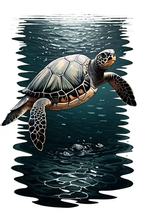 Sea Turtle Swimming