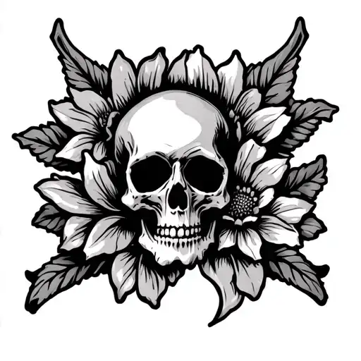 Skull And Bones Flower Hell