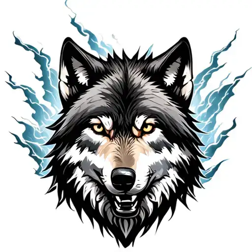 Wolf And Thunder Storm