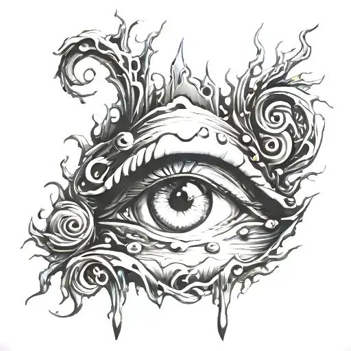 Monsters Eyes Peeking Out Of The Surface Of Water