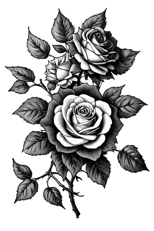 Roses On Vine Going Vertical