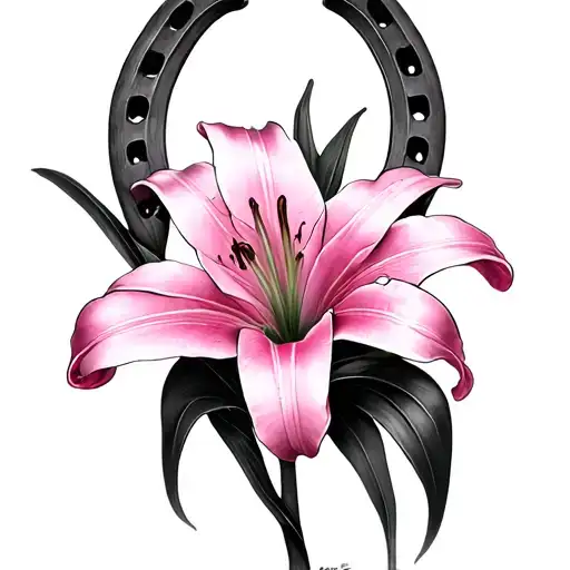 Horseshoe Pink Lily Flower