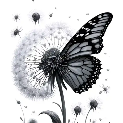 Dandelion Moving Into Butterflies