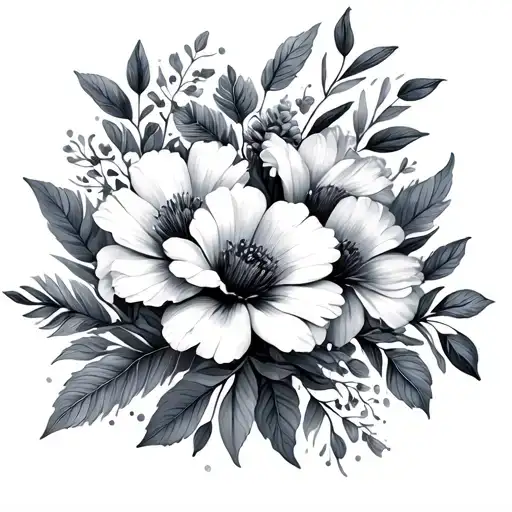 Birth Flowers January February March June And December Shoulder